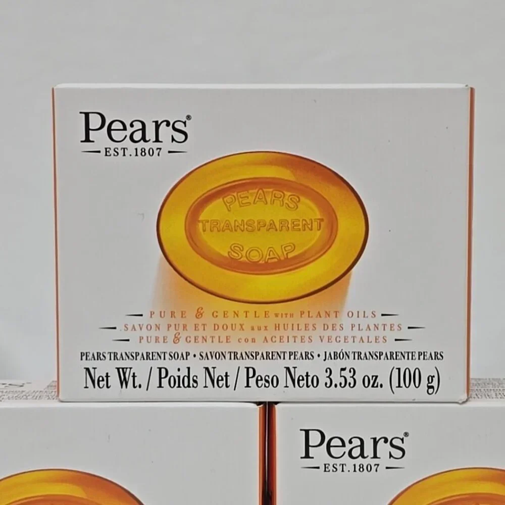 3 Pack Pears Pure & Gentle Transparent Soap 100g 3.5 oz. Bar Soap Glycerin